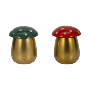 S/2 6 OZ DE ABETO SANTAL DE 6´´ CNDLE, ROJO/VERDE