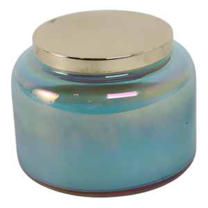 VELA DE LUSTRE DE JAZMÍN DE 5´´ 23 OZ, AZUL/GOL