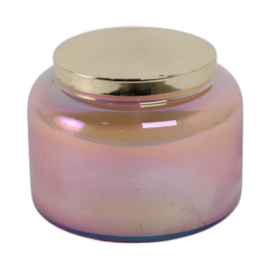 5´´ 23 OZ DE VELA LUSTRE DE JAZMÍN, ROSA/DORADO