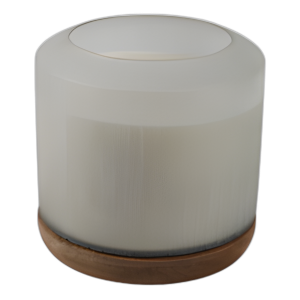 VELA DE BASE DE MADERA DE CIELO ESTRELLADO DE 8X8´´ 105 OZ, BLANCO/NAT