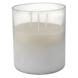 7X6´´ 65 OZ DE VELA DE VIDRIO ESMERILADO DE JAZMÍN, TRANSPARENTE