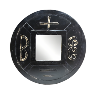 ESPEJO TALLADO, MARRÓN